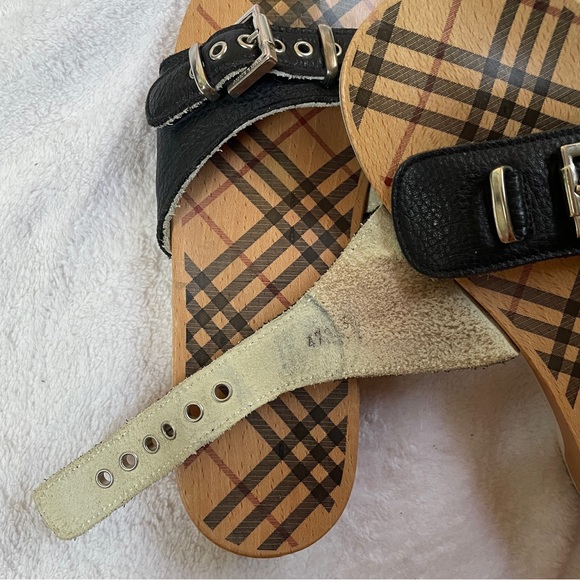 Burberry Wooden Slide Sandals - Picture 6 of 12